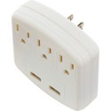 Mitaki-Japan® 3 Port AC Outlet/2 USB Port Adapter