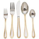 Sterlingcraft® Surgical Stainless Steel 20pc Flatware Set with Gold Trim