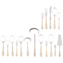 Sterlingcraft® High-Quality, Heavy-Gauge Stainless Steel 72pc Flatware and Hostess Set with Gold Trim