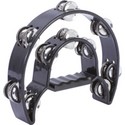 Maxam™ Black Double Cutaway Tambourine