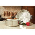Precise Heat™ T304 Stainless Steel Oversized Skillet, Steamer and Cover