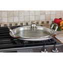 Chef's Secret® by Maxam® 12-Element High-Quality Stainless Steel Round Griddle with See-Thru Glass Cover