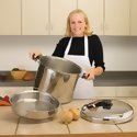 Precise Heat™ 30qt 12-Element "Waterless" Stockpot with Steamer Basket