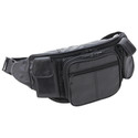 Embassy™ Large Solid Genuine Leather Waist Bag