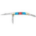 Maxam® 3-Blade Knife with Genuine Turquoise Stones
